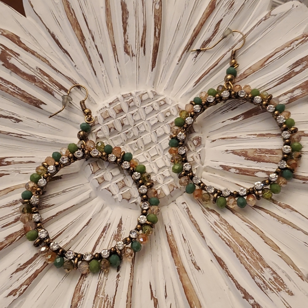 Beeded Hoop Earrings